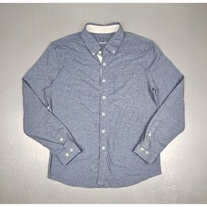 The Normal‎ Brand Puremeso Button Down Shirt Mens Large Blue Knit Soft Casual